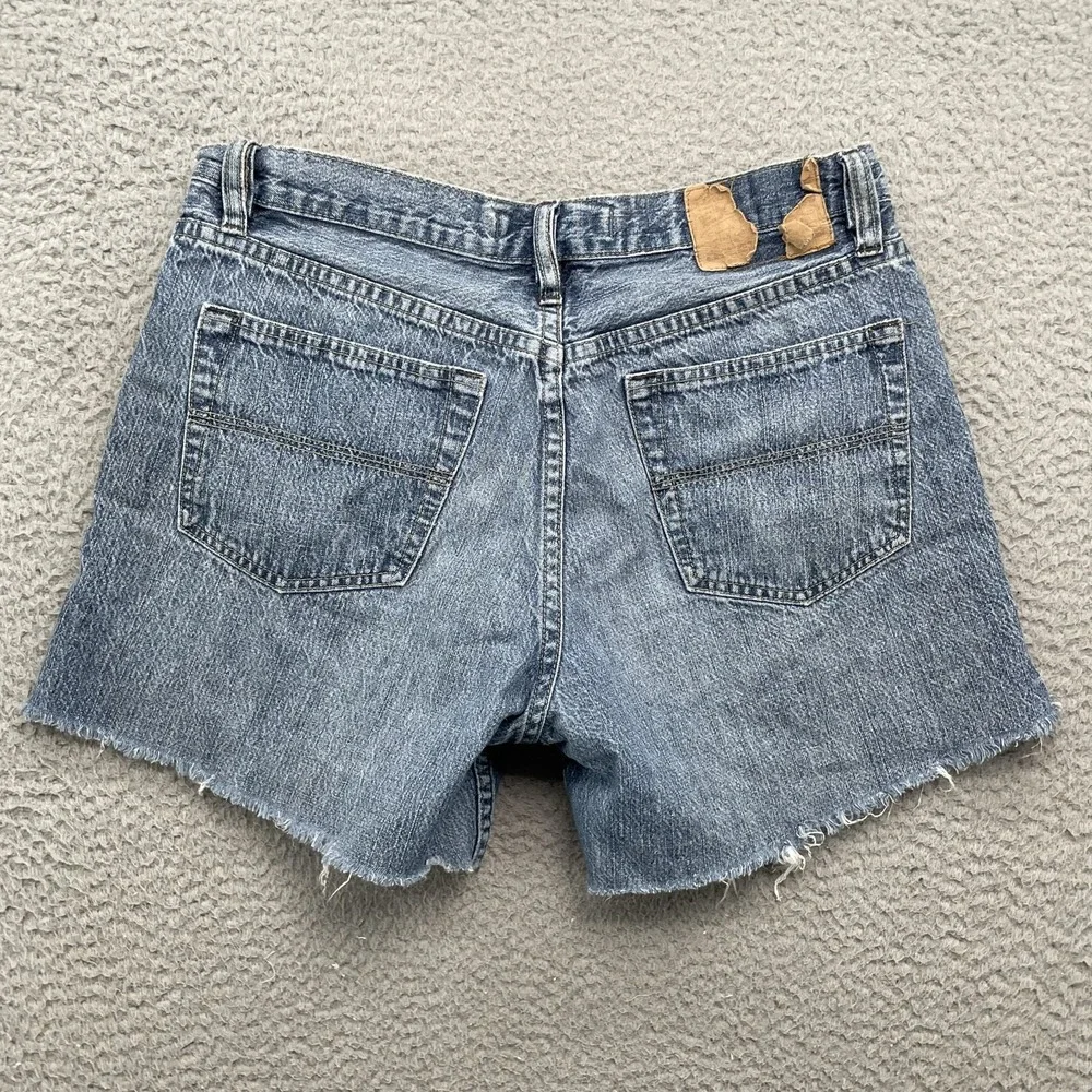 Express Jean Shorts Womens 32x4* Denim Y2K‎ Western Rodeo ButtonFly Cowboy 90s